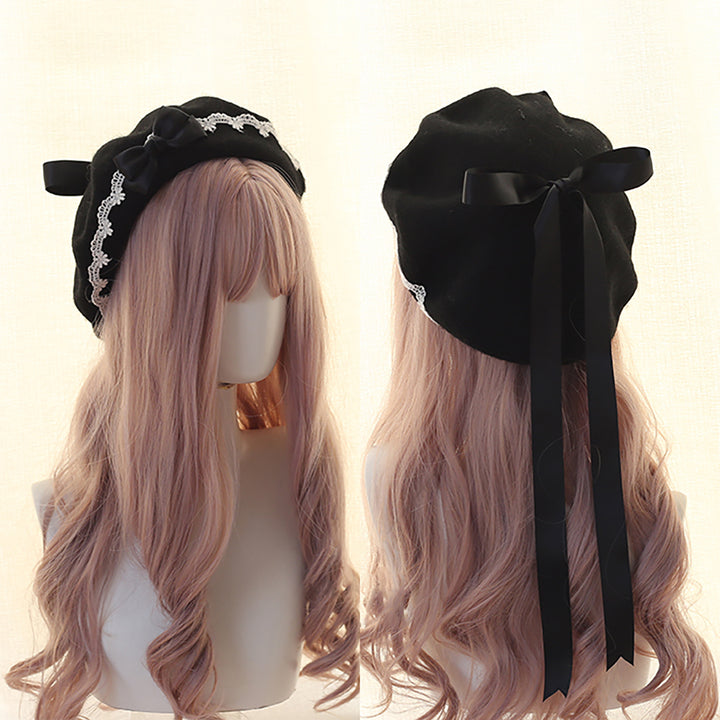 Lolita Bowknot Beret Hat