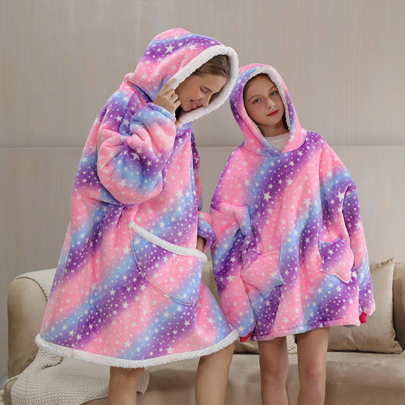 Purple Star Oversize Warm Pajamas Hoodies