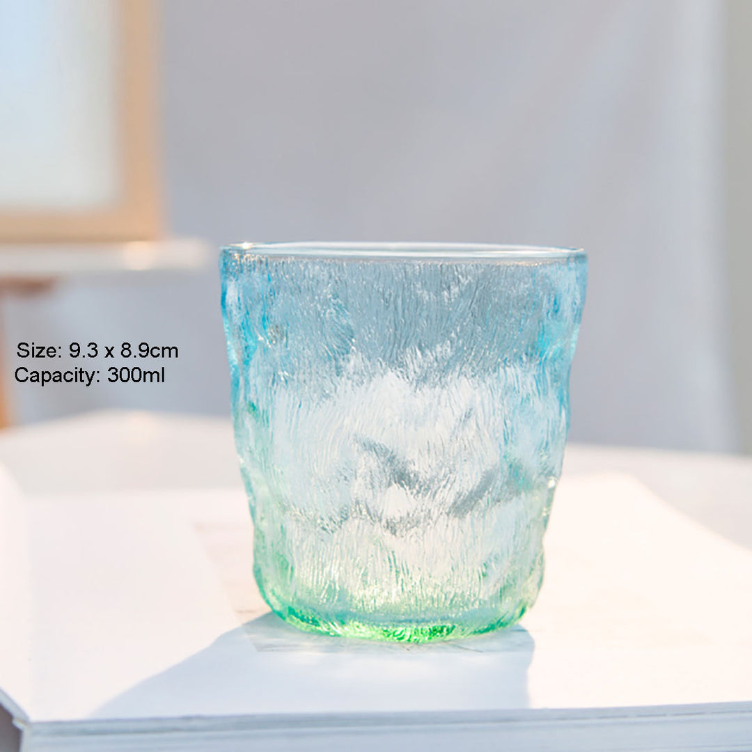Stylish Glass Cup - Textured Design