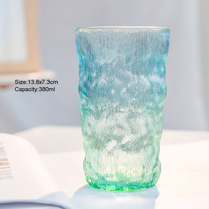 Stylish Glass Cup - Textured Design