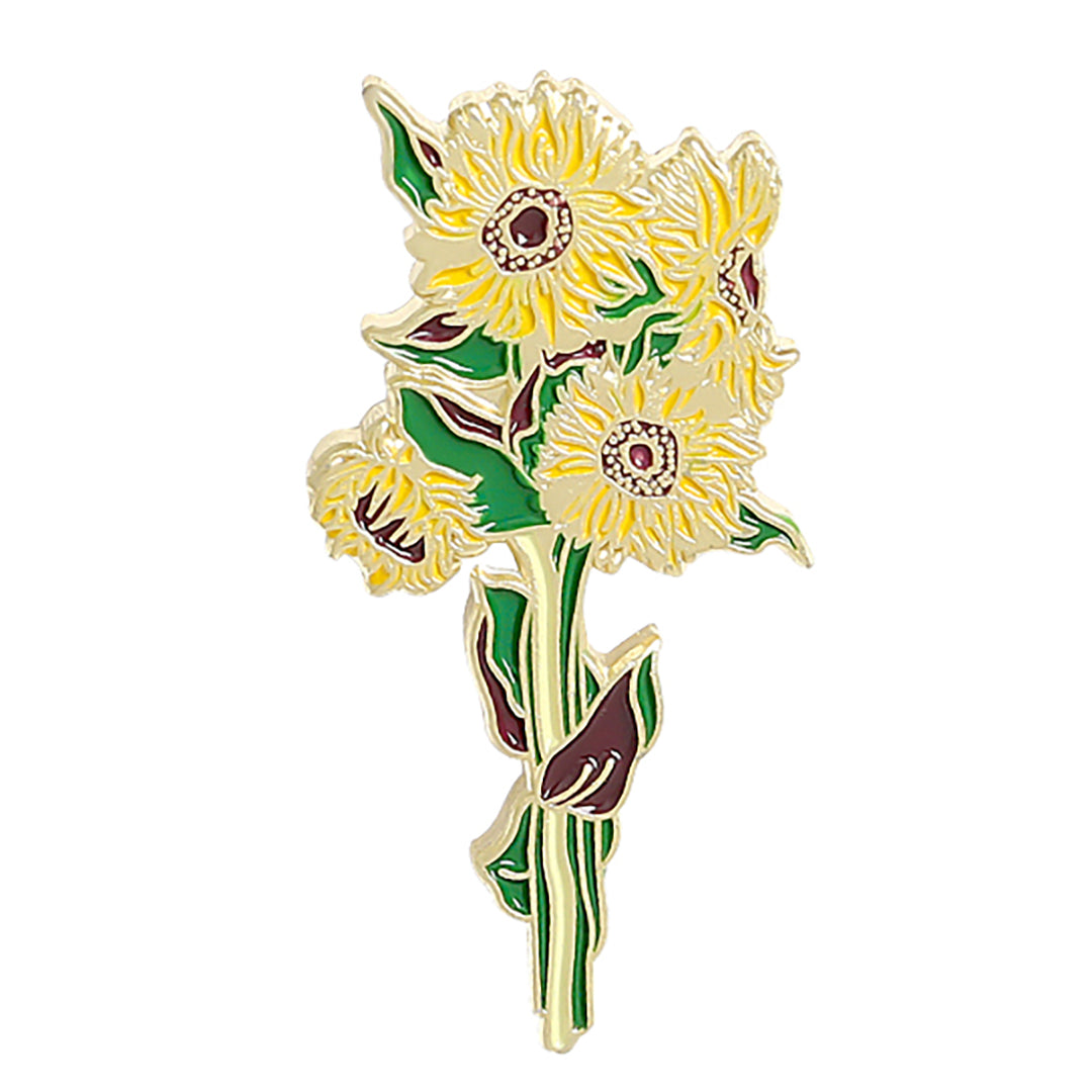 Sunflower Irises Pin