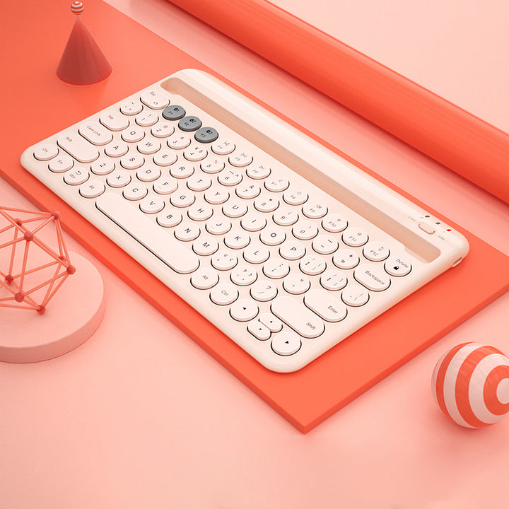 Pastel Color Chargeable Wireless Bluetooth Keyboard for Phone and iPad