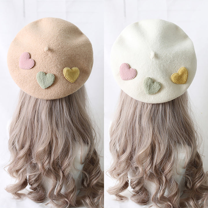 Lovely Mini Hearts Beret Hat