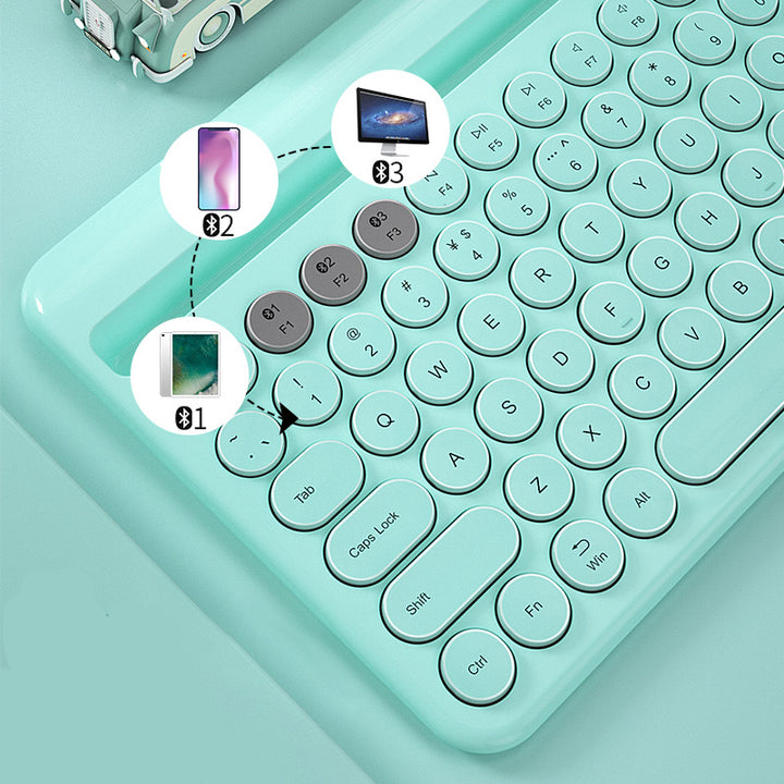 Pastel Color Chargeable Wireless Bluetooth Keyboard for Phone and iPad