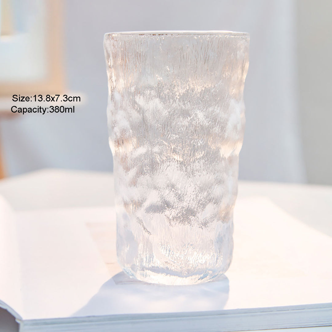 Stylish Glass Cup - Textured Design