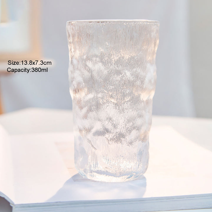 Stylish Glass Cup - Textured Design
