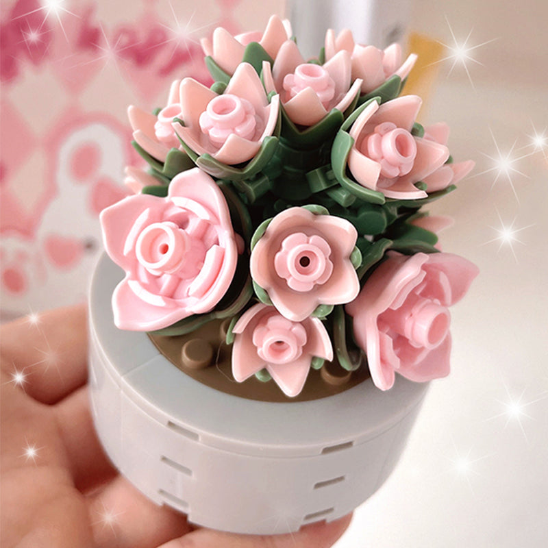 mini bonsai flowers building block