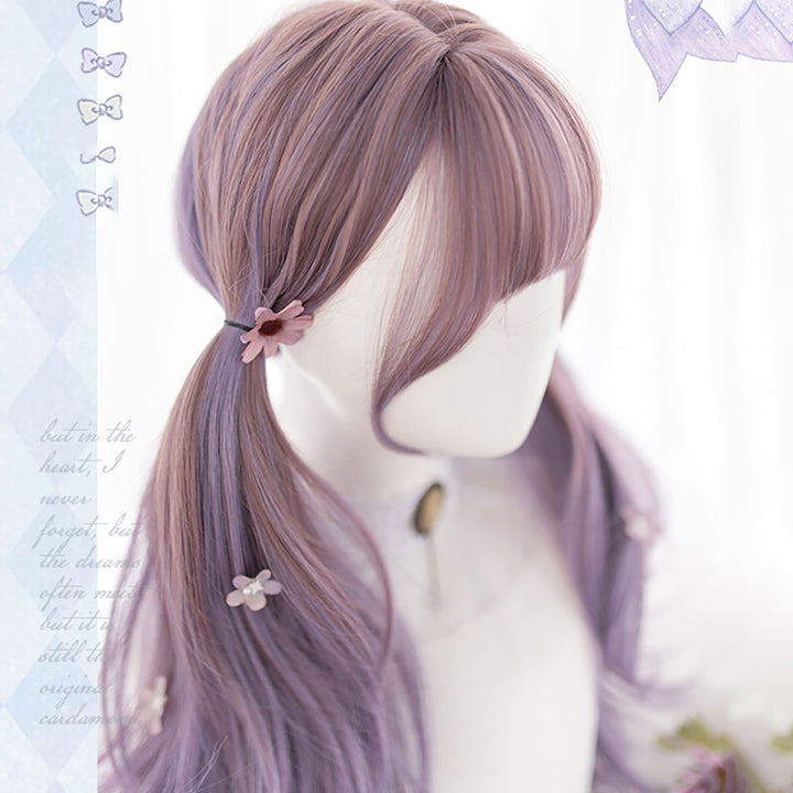Purple Fairy Ombre Bangs Long Wig