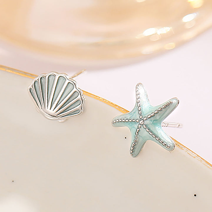 Sea Shell Irregular Silver Earrings