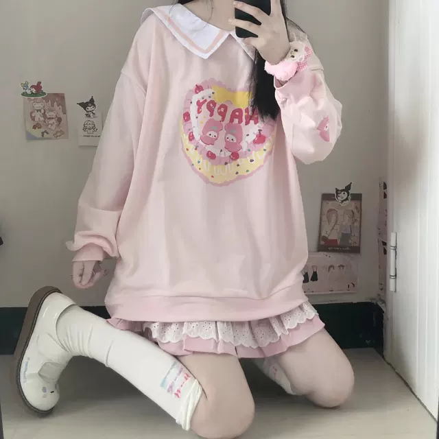 Sweet Pastel Cake Pastry Printed Sweater