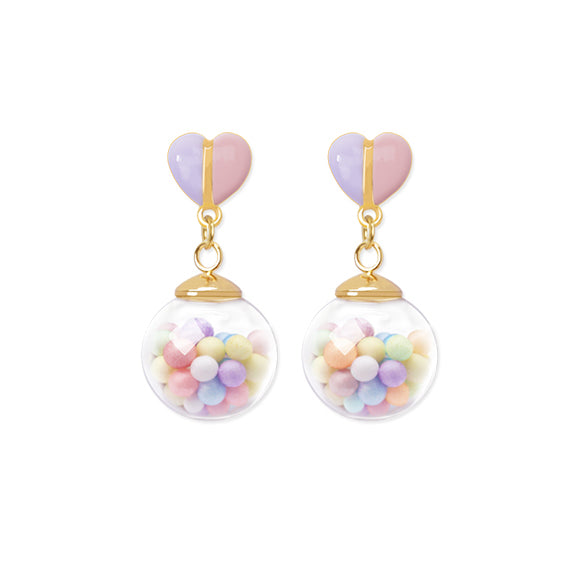Sweet Gumball Machine Pastel Dangle Earrings