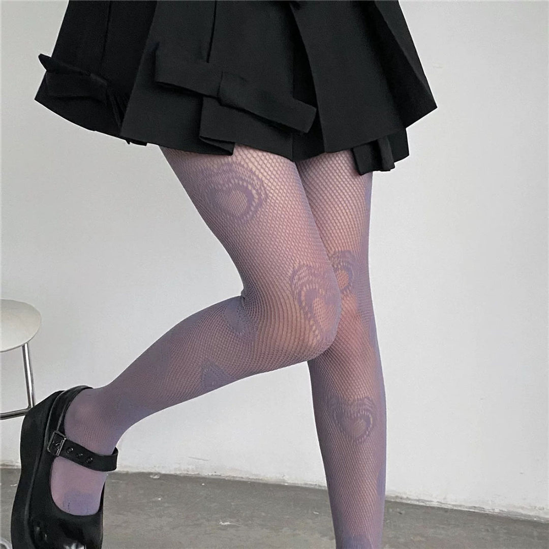 Love Heart Mesh Stocking Tights