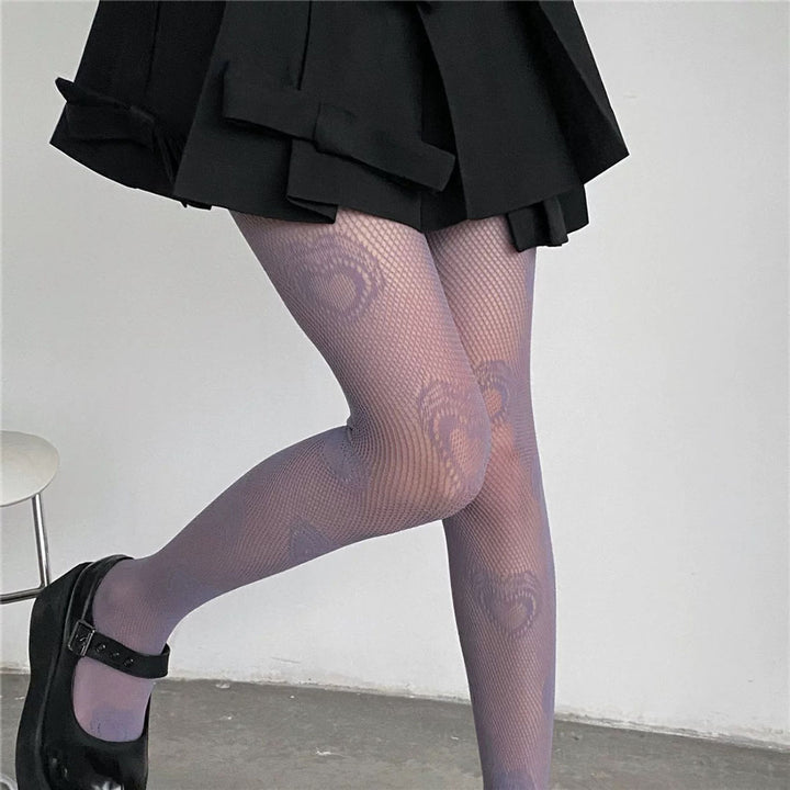 Love Heart Mesh Stocking Tights
