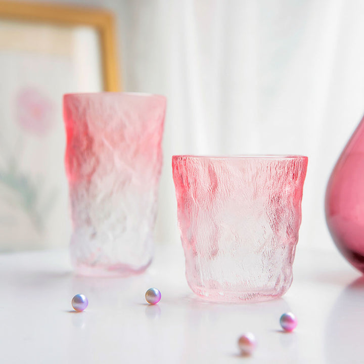 Stylish Glass Cup - Textured Design