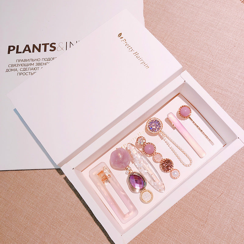 Sweet Candy Color Hair Clip Collection (7pcs)