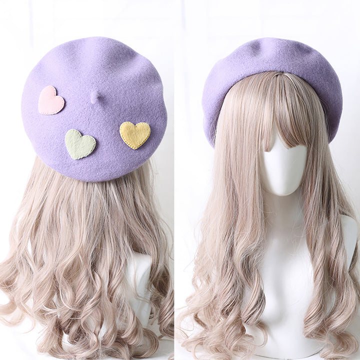 Lovely Mini Hearts Beret Hat