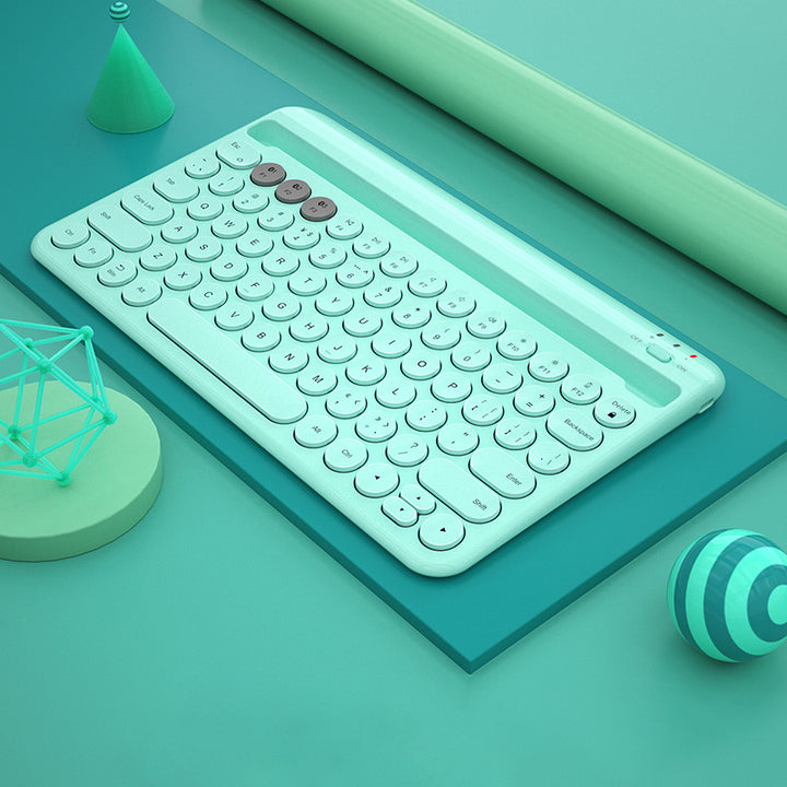 Pastel Color Chargeable Wireless Bluetooth Keyboard for Phone and iPad
