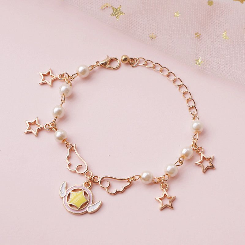 Sweet Star and Sakura Wings Bracelet