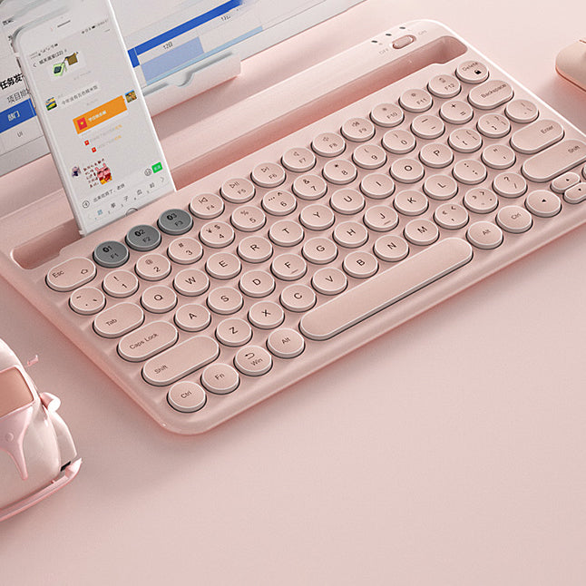 Pastel Color Chargeable Wireless Bluetooth Keyboard for Phone and iPad