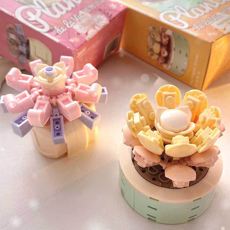 mini bonsai flowers building block