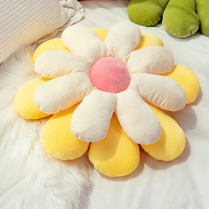 Daisy Flower Soft Plush Pillow Cushion