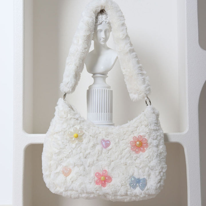 Strawberry Fluffy Shoulder Bag-dolliefae