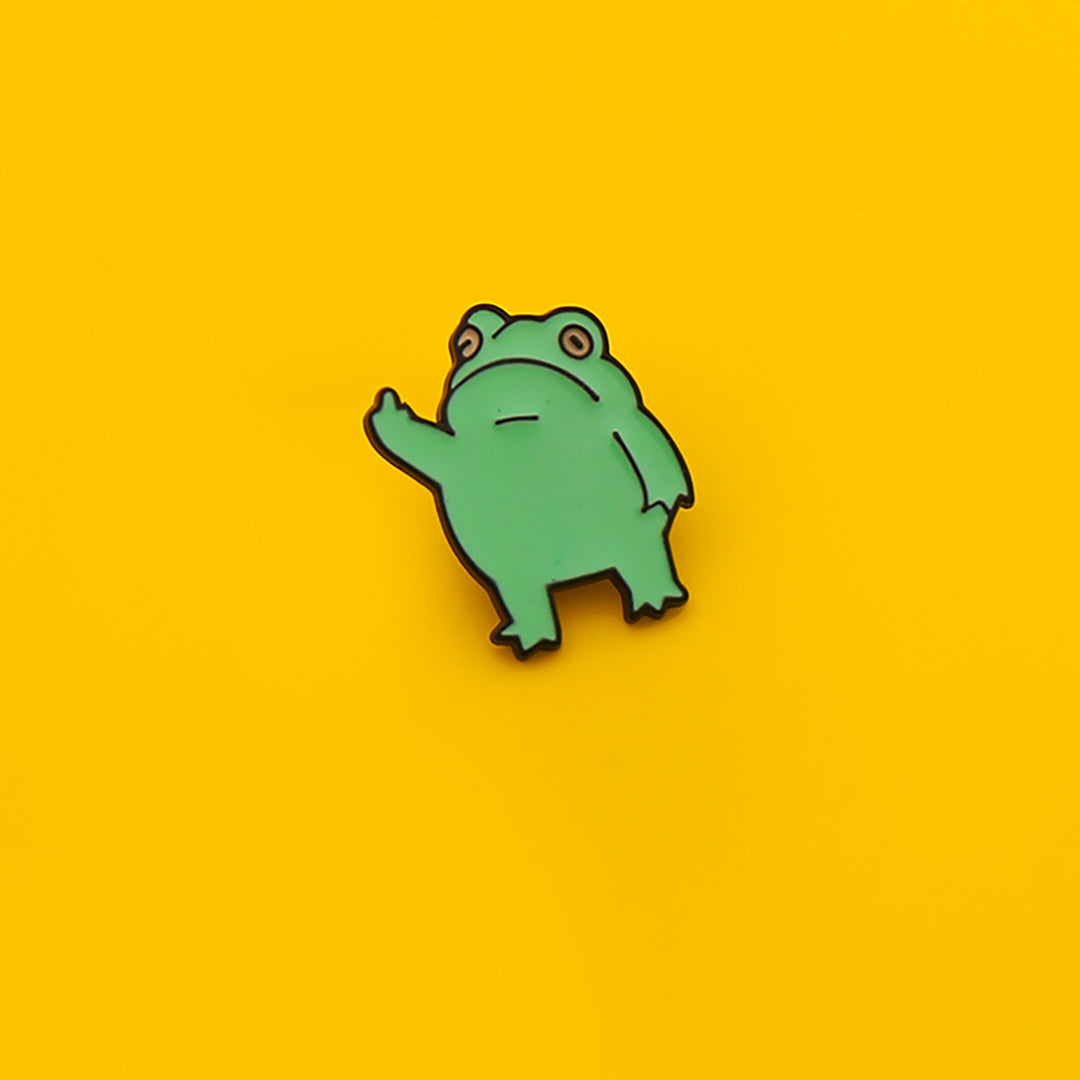 Green Frog Mini Brooch Pin