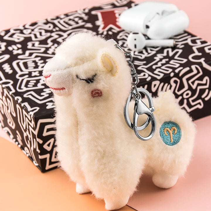 Sassy Alpaca Plush Keychain