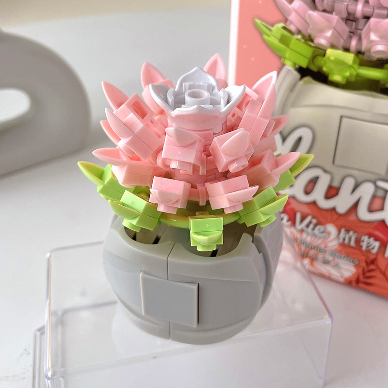 mini bonsai flowers building block