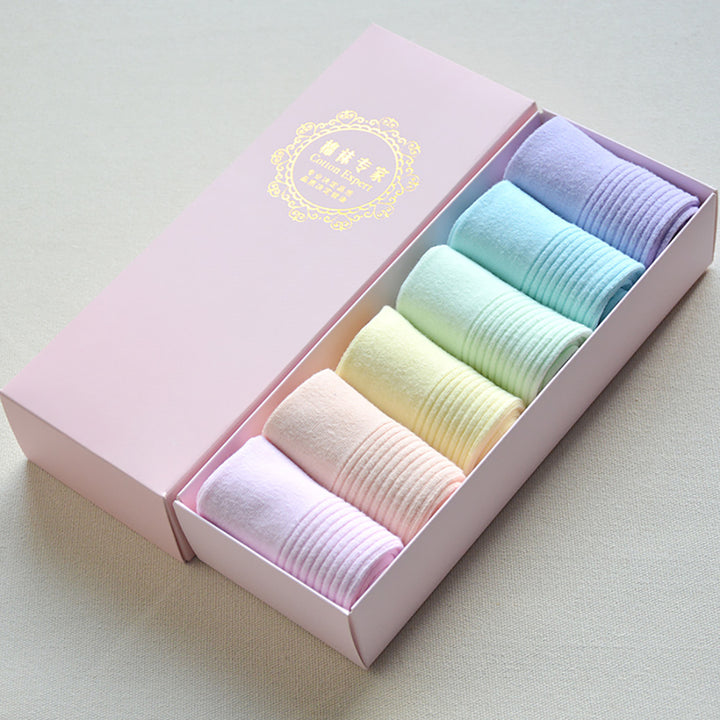 Pastels High Ankle Socks 6Pairs Set