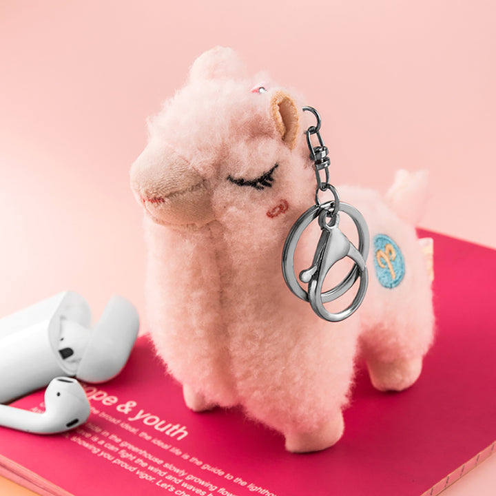 Sassy Alpaca Plush Keychain