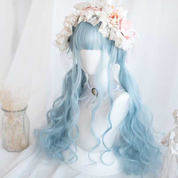 Mermaid Long Aqua Blue Cosplay Wig