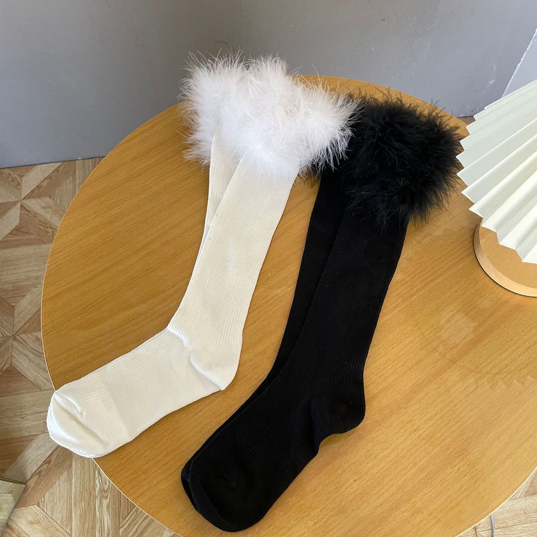 Pure Color Knit JK Stockings