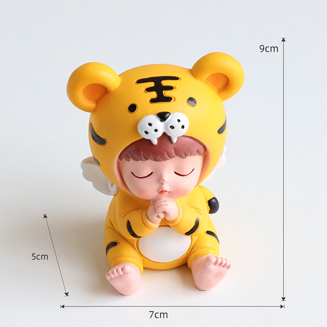 Cute Tiger Suit Baby Mini Figurine