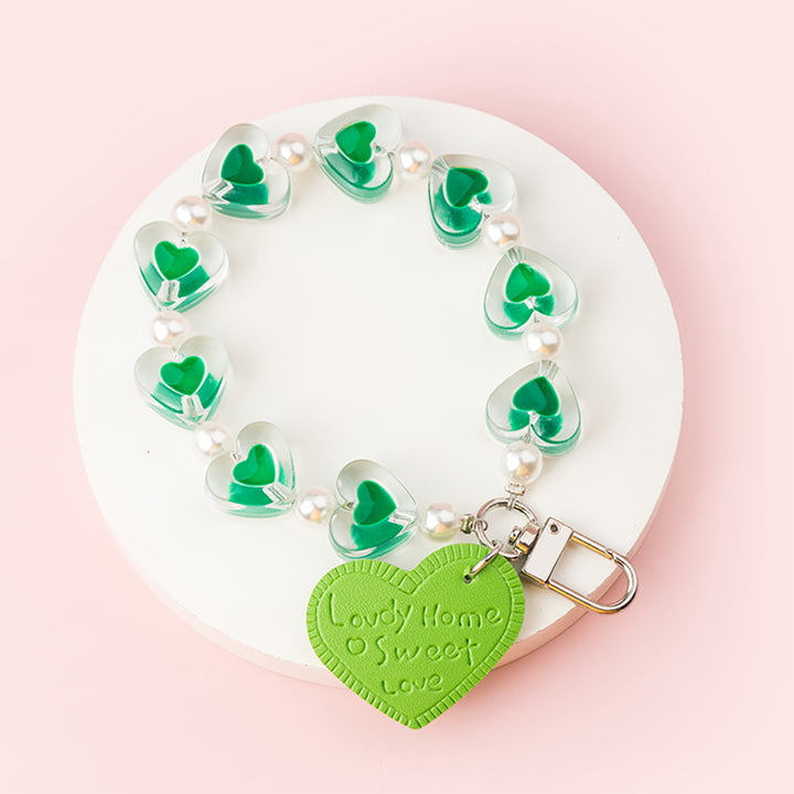 Lovely Hearts Beads Wristlet Bracelet