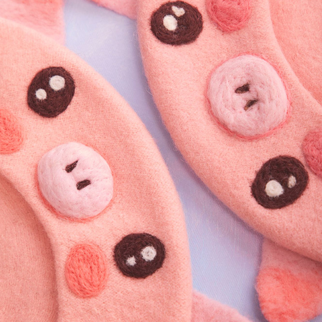 Pink Piggy Handmade Wool Beret