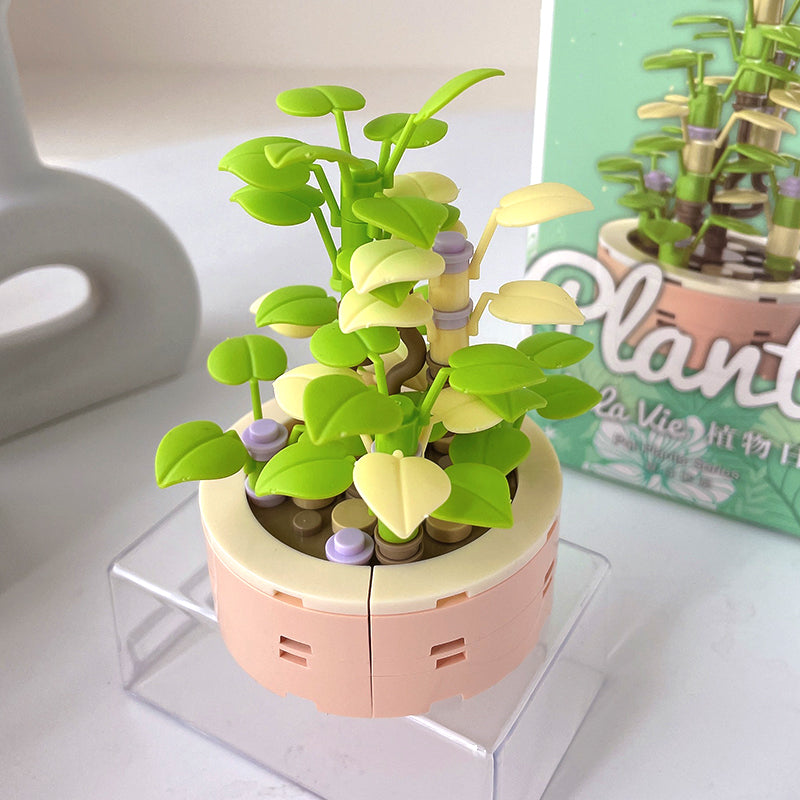 mini bonsai flowers building block