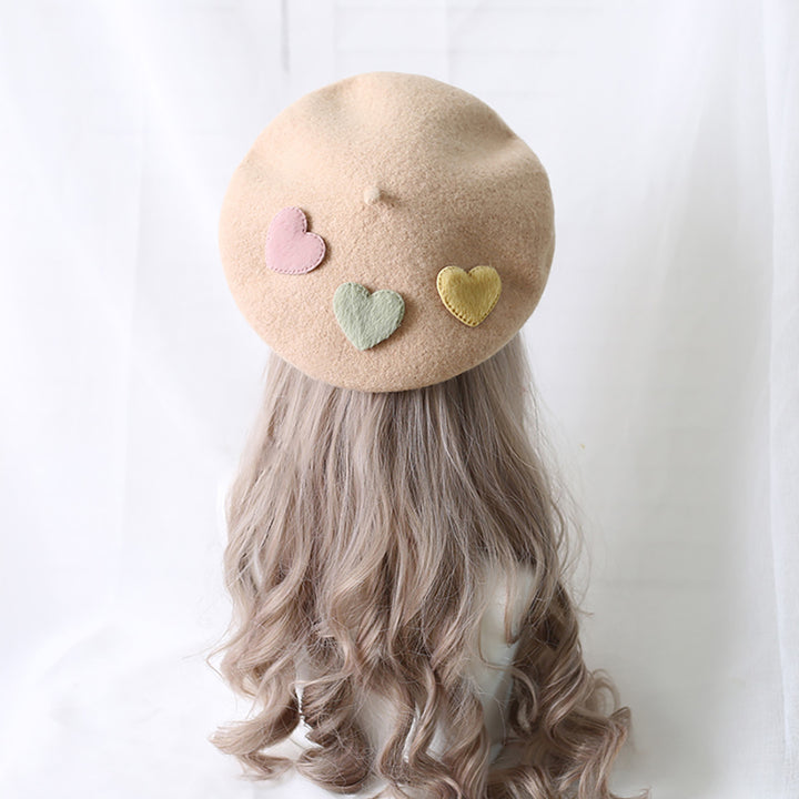 Lovely Mini Hearts Beret Hat