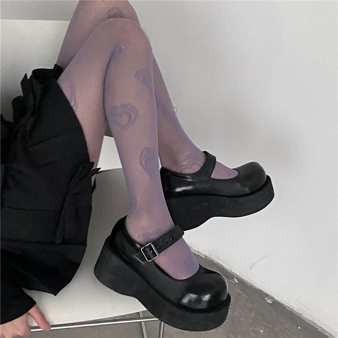 Love Heart Mesh Stocking Tights