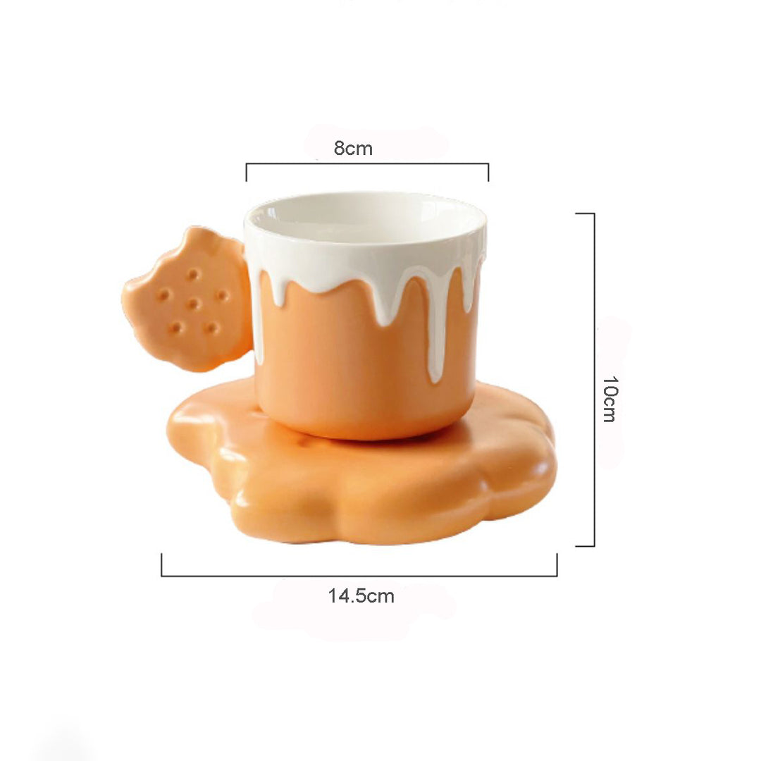 Biscuit Ceramic Cup And Saucer