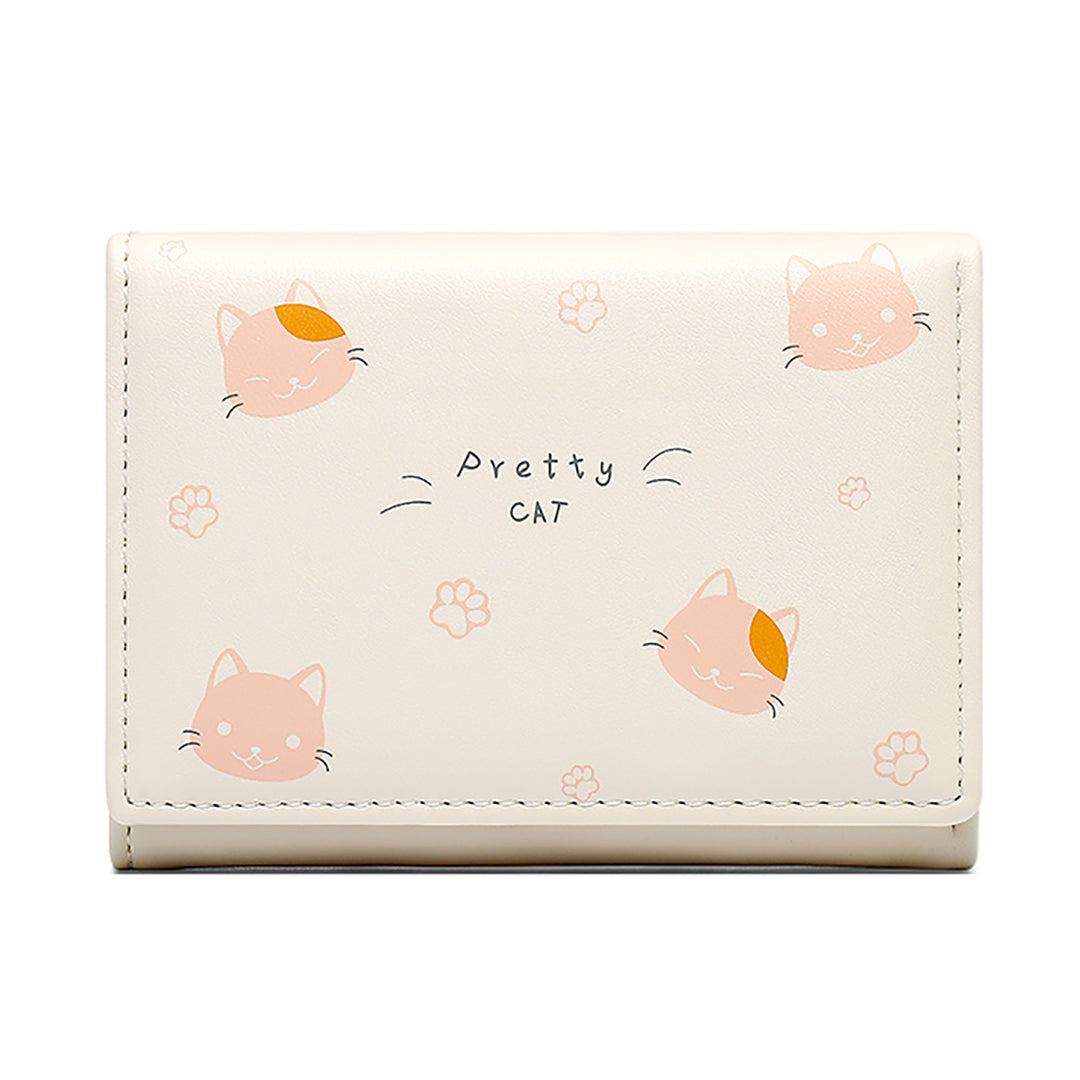 Pretty Cats Print Credit Card Holder Wallet