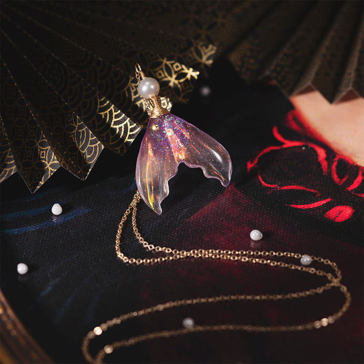 Purple Mermaid Tail Necklace