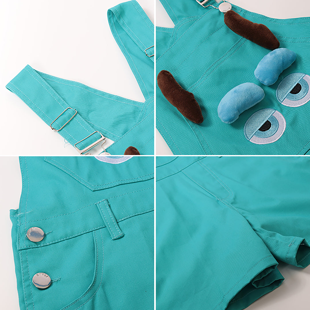 Vintage Eye Embroidery Overall