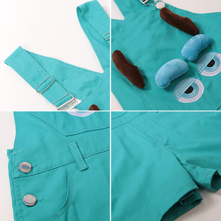 Vintage Eye Embroidery Overall