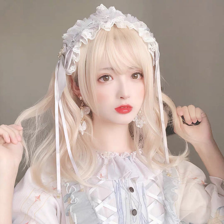 Kawaii Sweet Lolita Short Blonde Wavy Wig