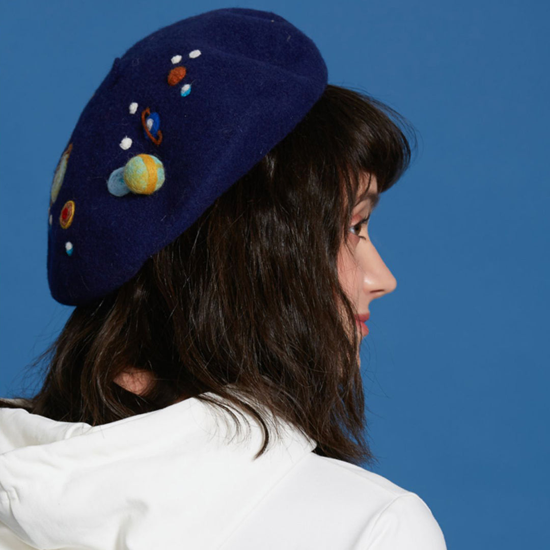 Planets Handmade Wool Beret