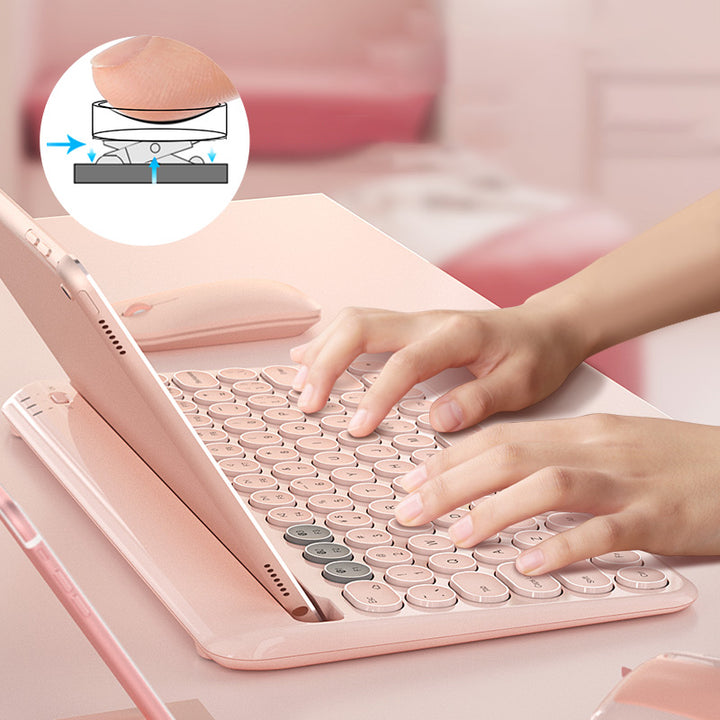 Pastel Color Chargeable Wireless Bluetooth Keyboard for Phone and iPad