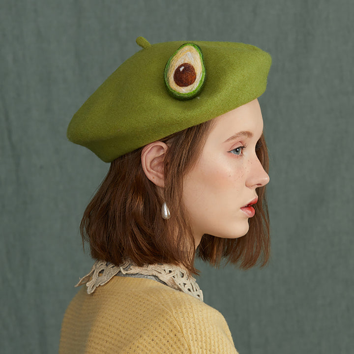 Avocado Green Handmade Beret