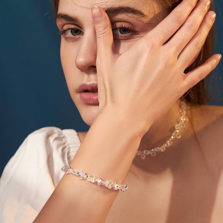 Pretty Crystal Butterfly Bracelet