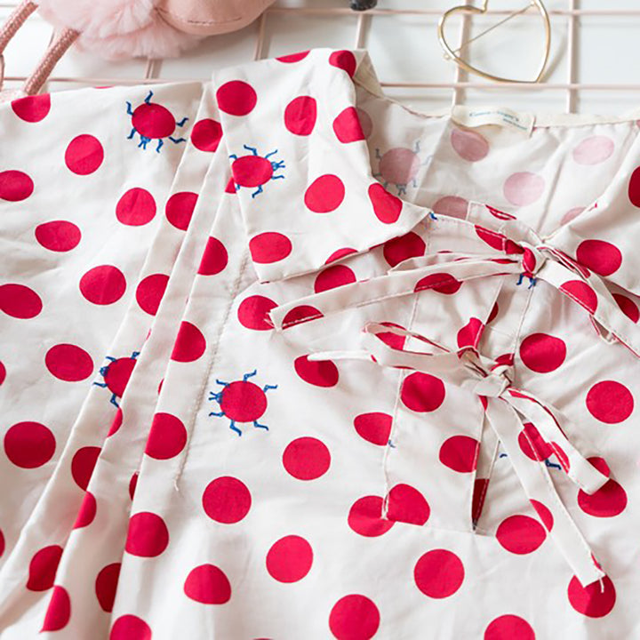 Red Dots Printed Loose Dress